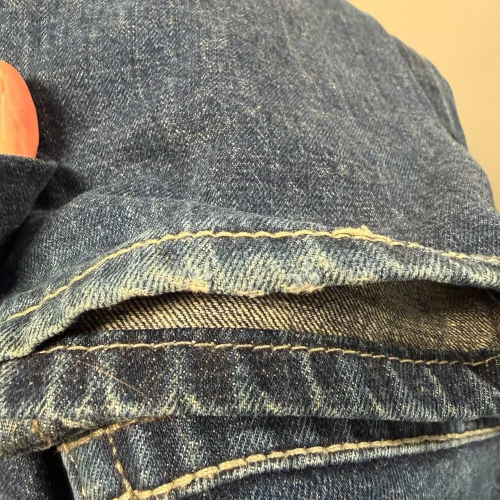 Ariat M5 Slim Straight Jeans Size 34x34 Dark Wash Blue Denim 100% Cotton - Picture 10 of 12